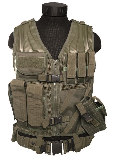 Mil-Tec Einsatzweste m.Koppel Oliv
