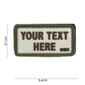 Patch 3D PVC Your text here sand/green nvt