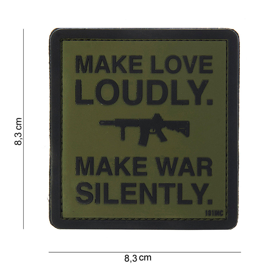 3D PVC make love loudly Patch