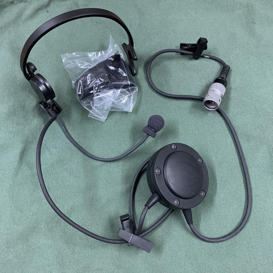 Thales PRC Radio Tactical Headset mit U-229 Stecker und PTT Mbitr
