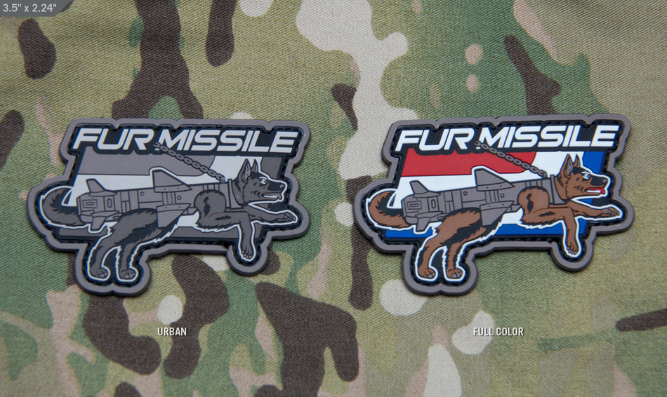 Mil Spec Monkey Patch Fur Missile Pelzrakete PVC