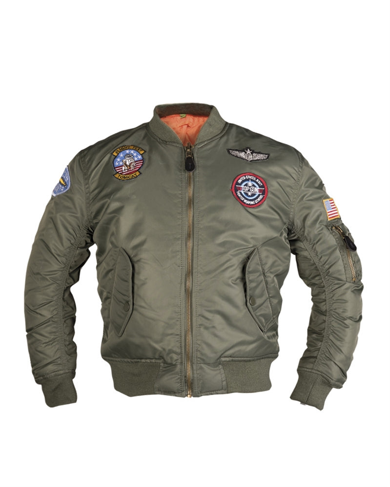 Mil-Tec Fliegerjacke MA1® Kids mit Abzeichen, Bomberjacke
