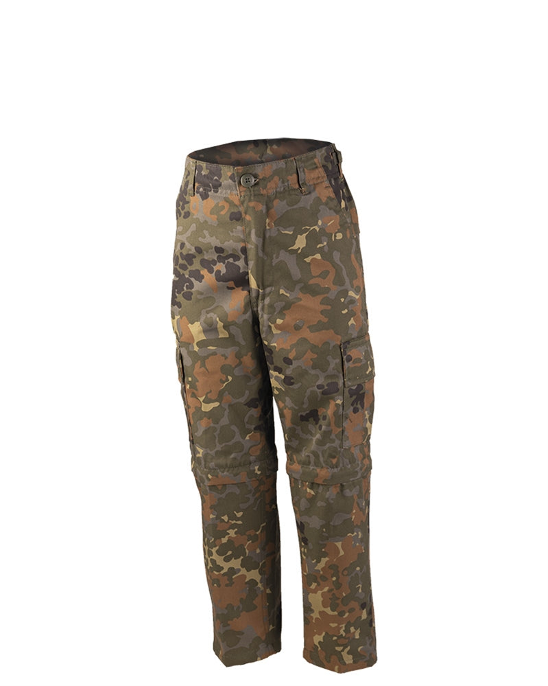 Mil-Tec Zip Off BDU Kinderhose lange Kids Hose & Bermuda in einem