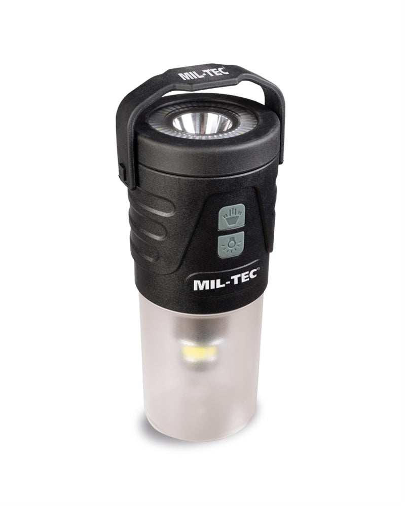 Mil-Tec Laterne Recharge Camp Lantern mit Taschenlampen Funktion