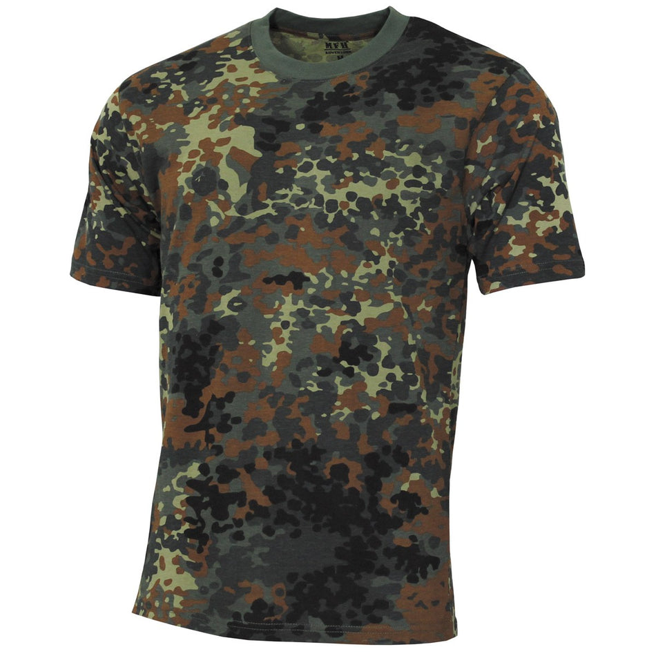 MFH Kinder T-Shirt, "Basic", flecktarn, 140-145 g/m²