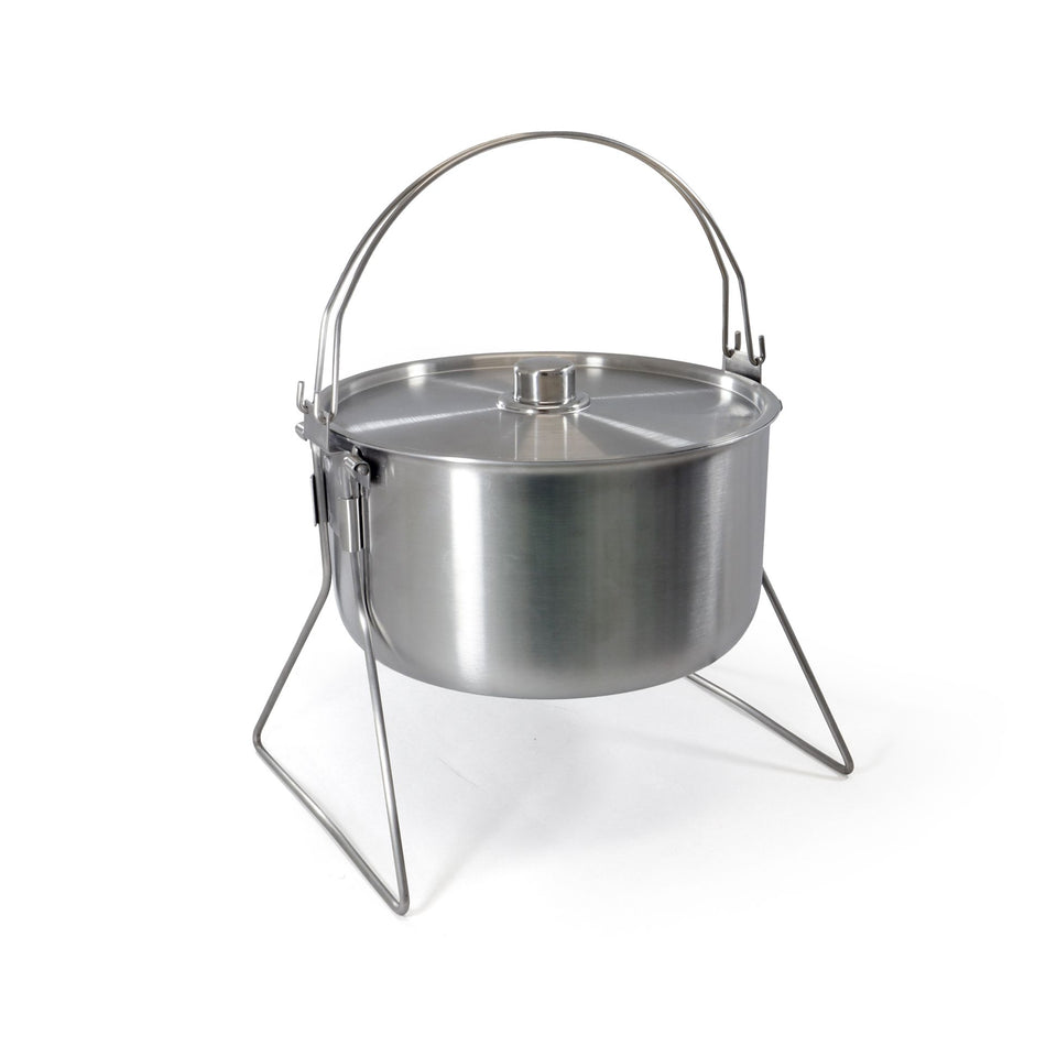 Origin Outdoors Hordentopf Kochtopf 10L für die Feuerstelle mit Standbein