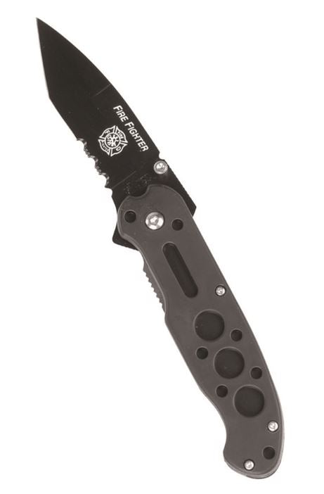 Mil-Tec Einhandmesser "Fire Fighter" Schwarz