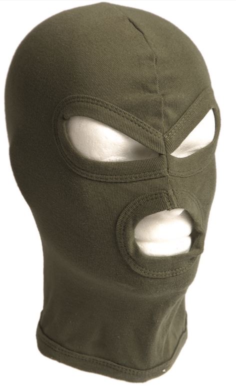 Mil-Tec Kopfhaube Feinripp CO 3-Loch