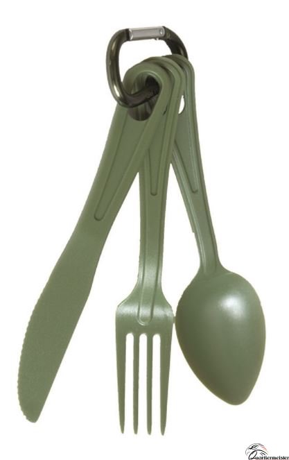 Mil-Tec US Essbesteck 3-tlg. Polycarbonat Oliv