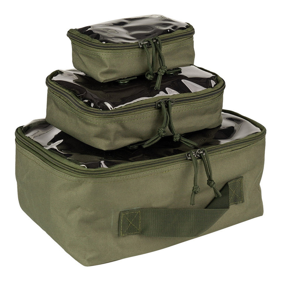101 Inc. Molle Organizer Taschen Set transparent 3-teilig