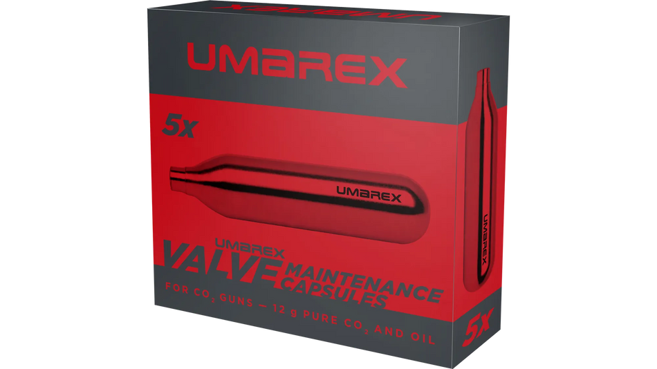 Umarex 12 g CO₂ Wartungskapseln mit Spezialöl 5 Stück