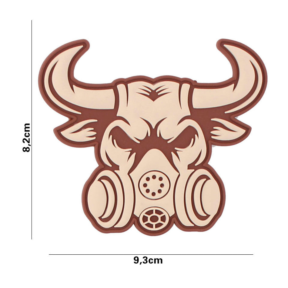 3D PVC gassmask bull Patch