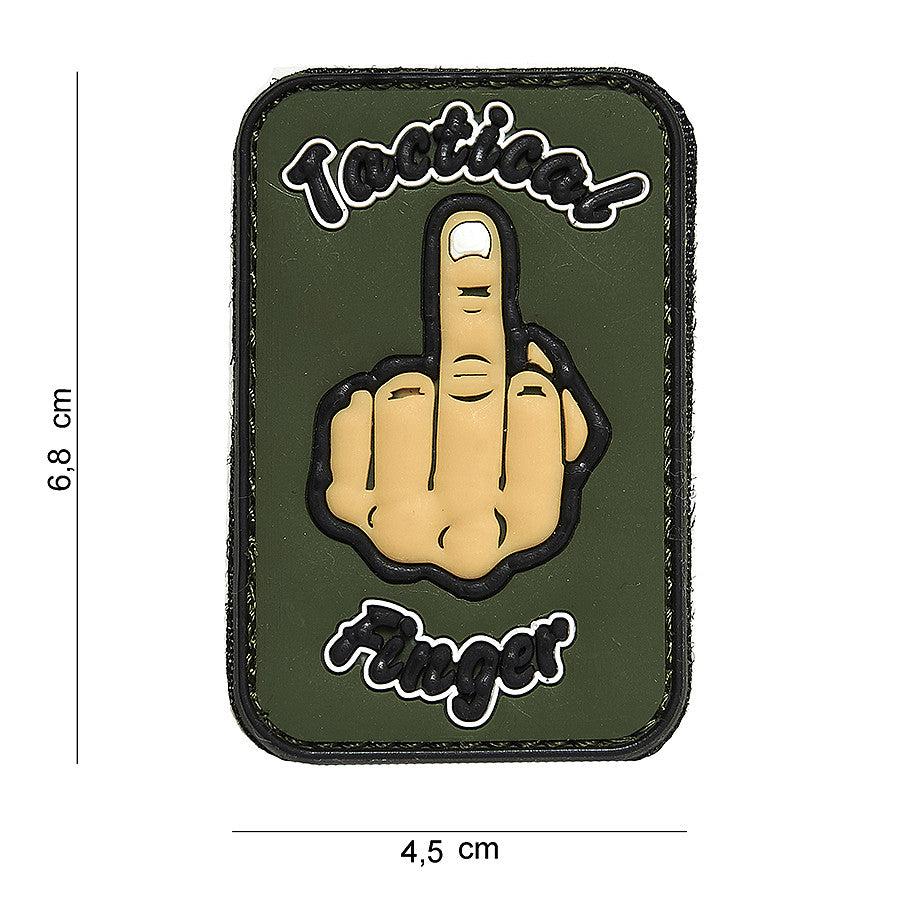 Patch 3D PVC Tactical finger green