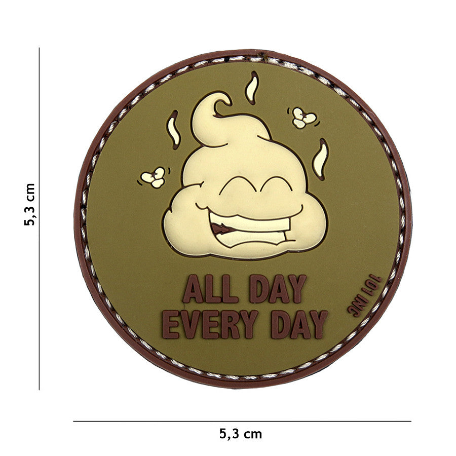 Patch 3D PVC All Day Every Day grün/braun