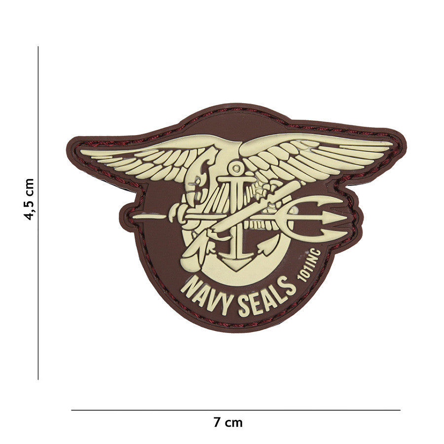 Patch 3D PVC Navy Seals braun