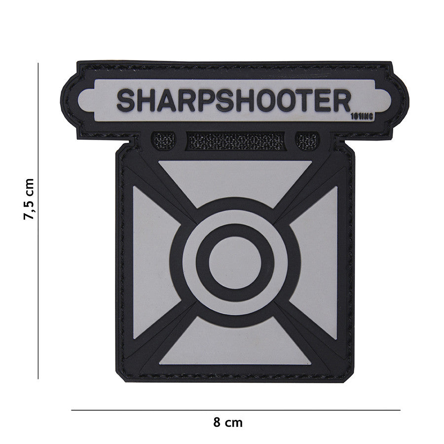 Patch 3D PVC Sharpshooter grau