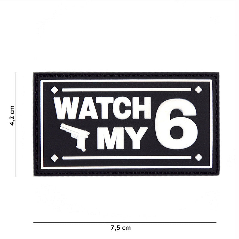 Patch 3D PVC Watch my Schwarz