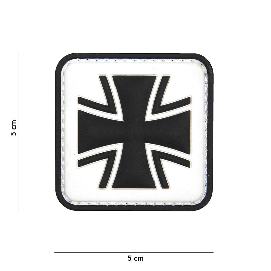 Patch 3D PVC Deutsches Kreuz weiss