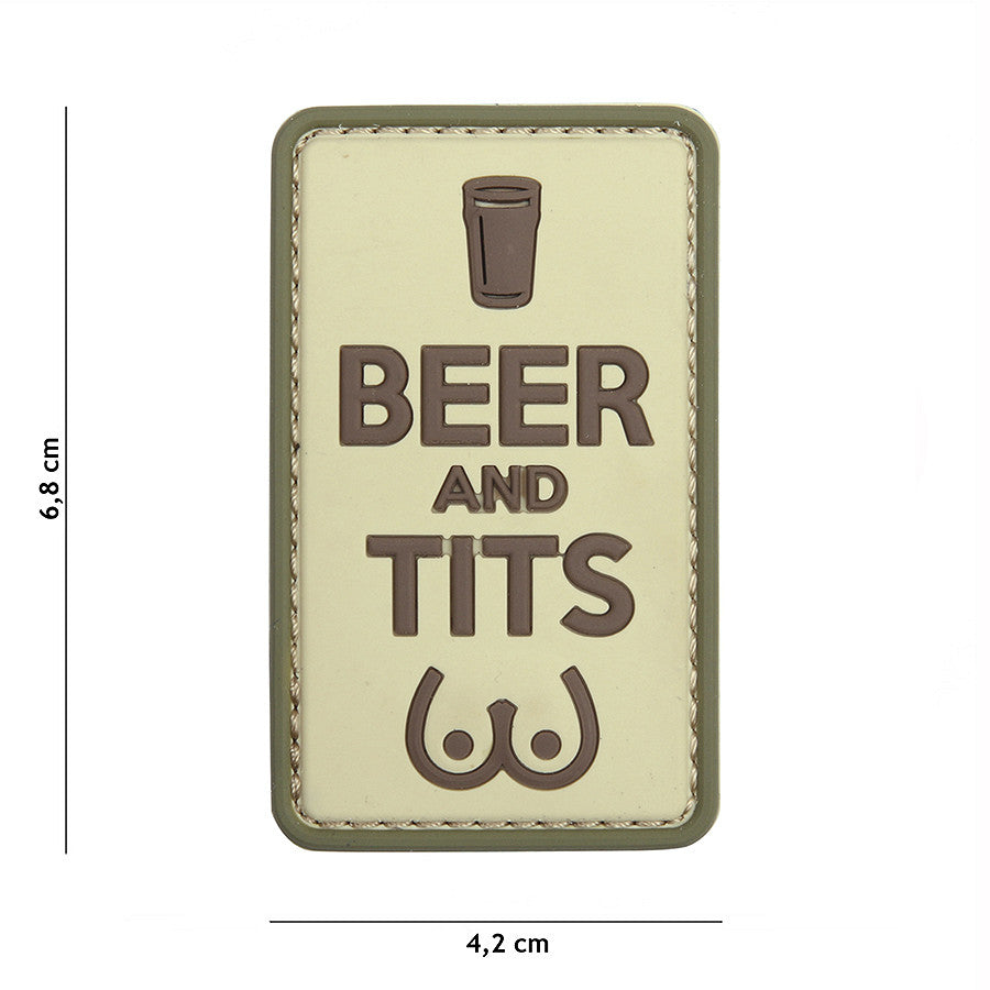 Patch 3D PVC Beer and Tits coyote