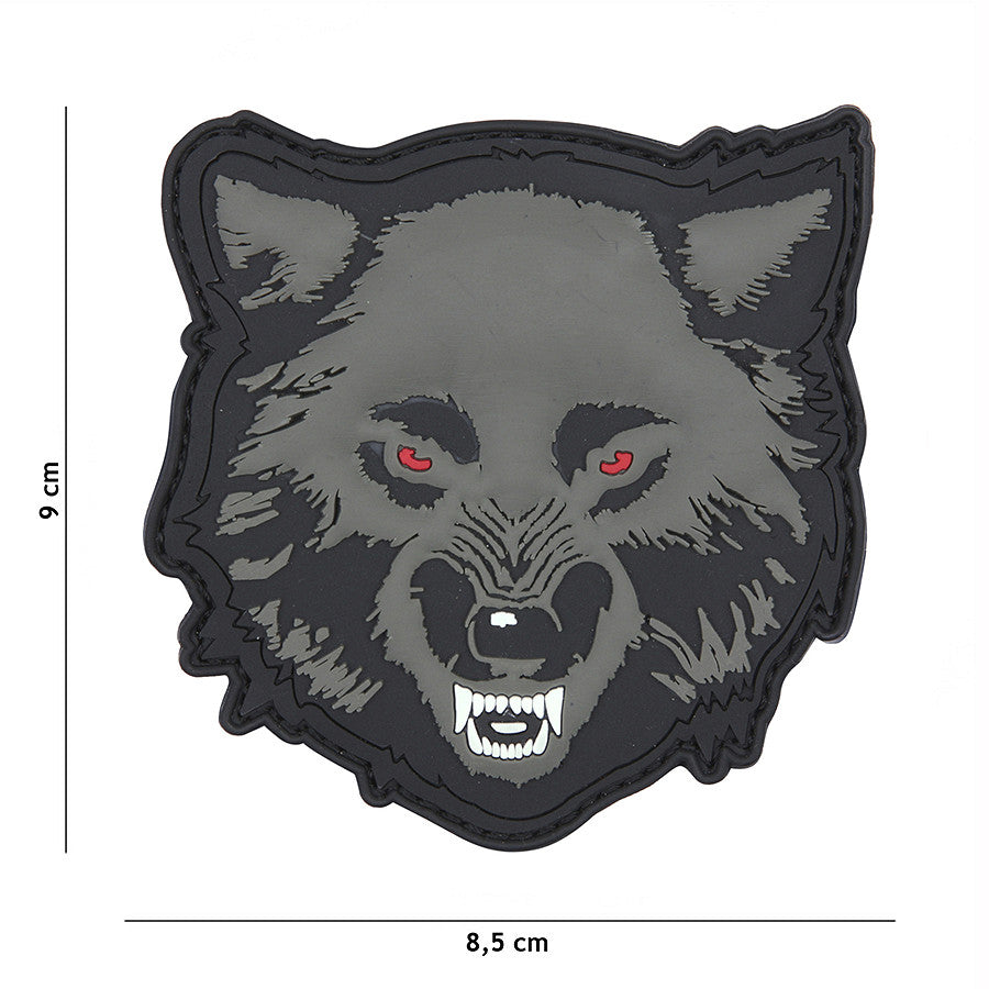 Patch 3D PVC Wolf grau
