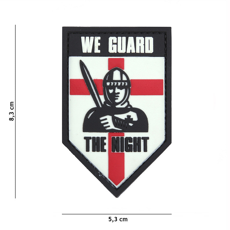 Patch 3D PVC We guard the night weiss