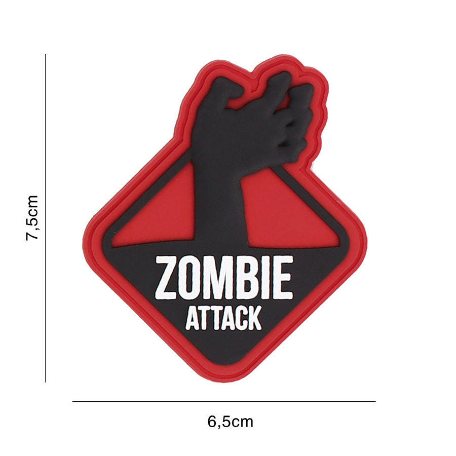 Patch 3D PVC Zombie Attack 1 Rot