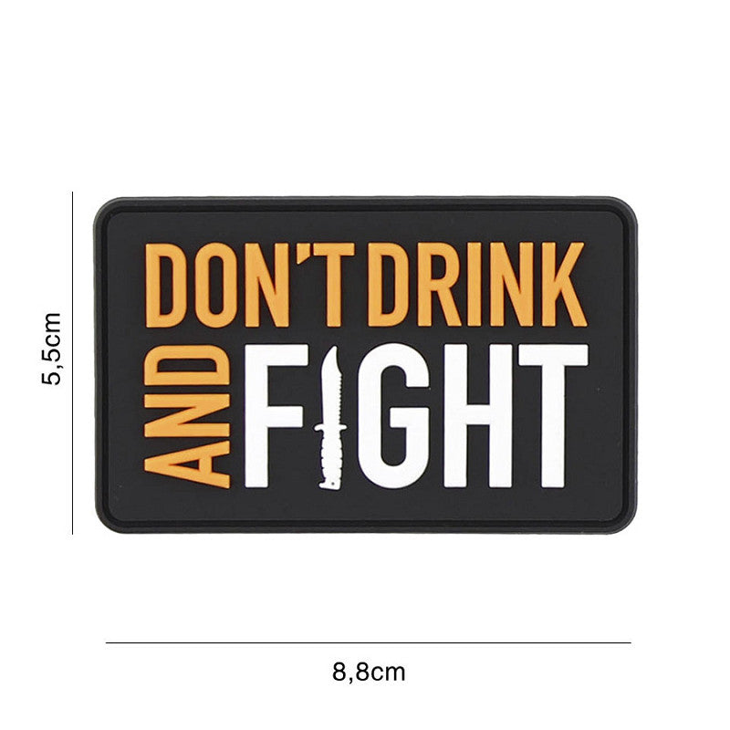 Patch 3D PVC Don't drink Schwarz / Orange