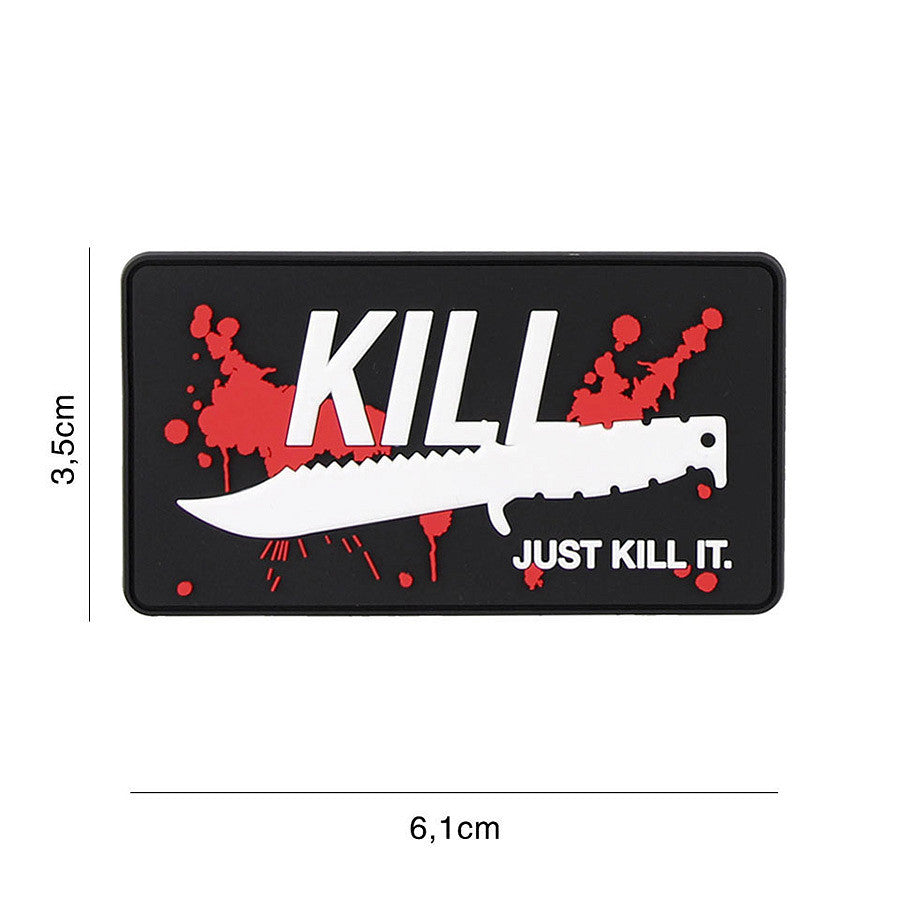 Patch 3D PVC Just kill it red