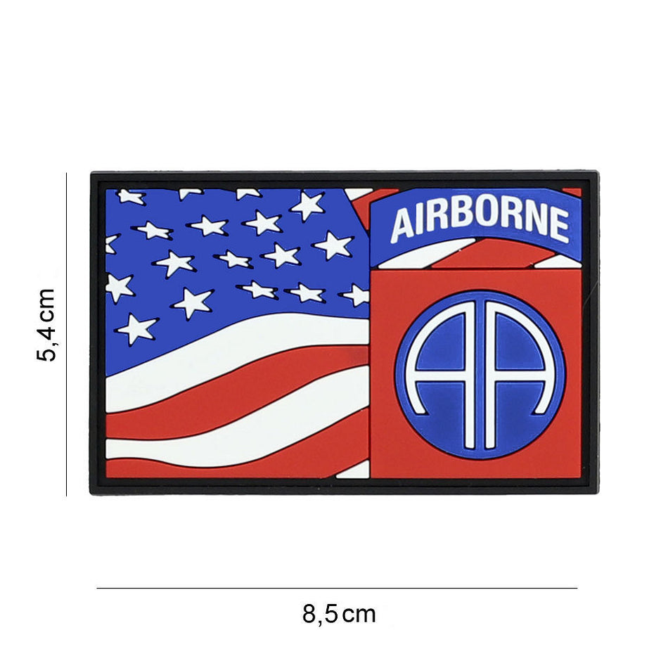 Patch 3D PVC 82nd Airborne Flag