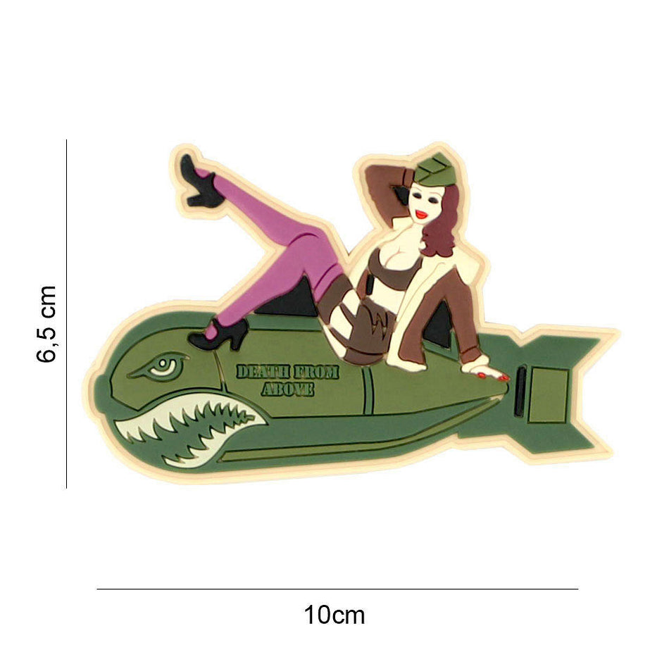 Patch 3D PVC Pinup girl Bomb