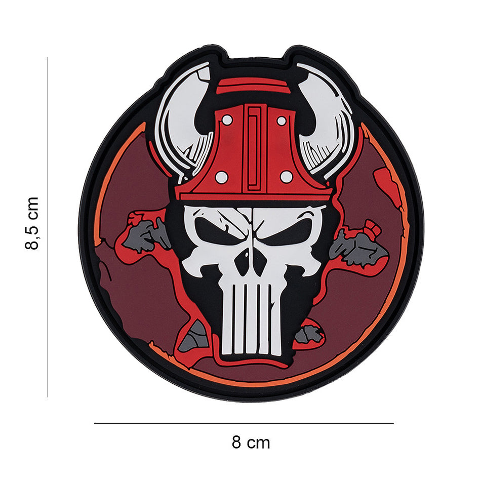 Patch 3D PVC Punish skull bull