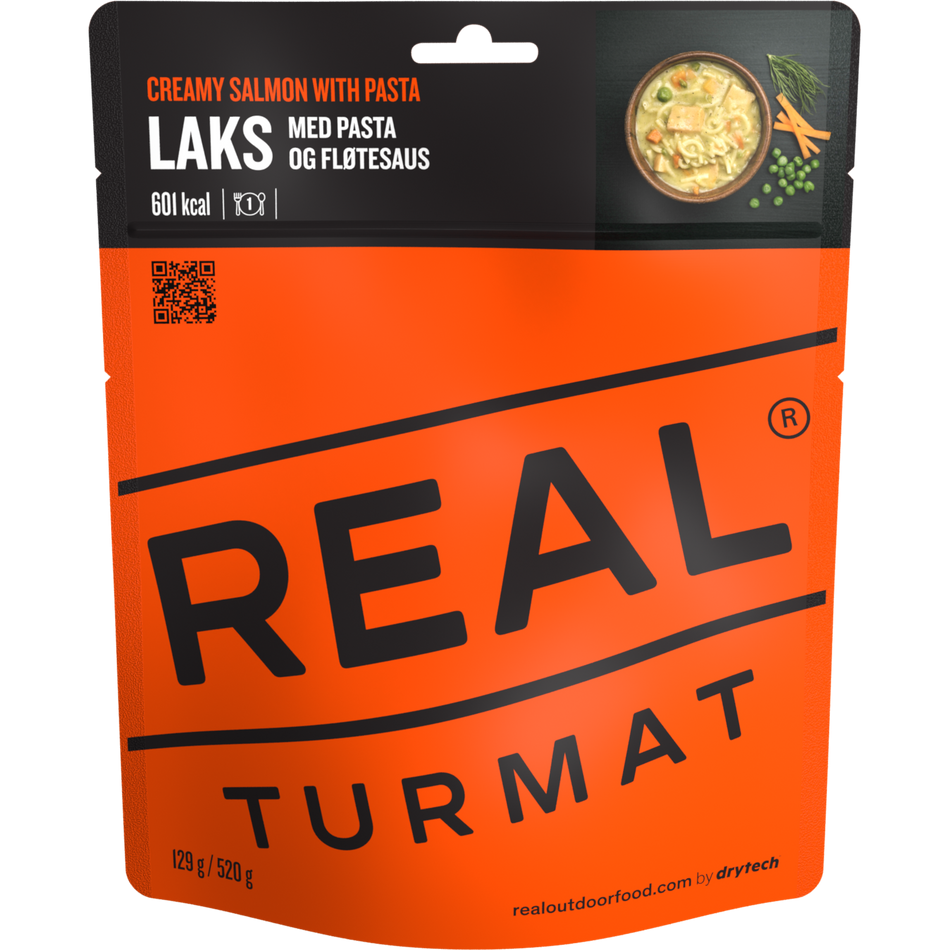 REAL On the Go Turmat Creamy Salmon with Pasta - Outdoor Fertiggericht