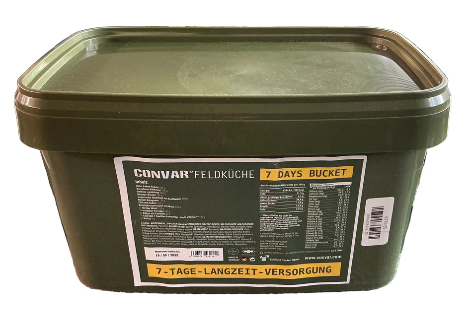 CONVAR™ Feldküche 7 Days Bucket MHD 10 Jahre