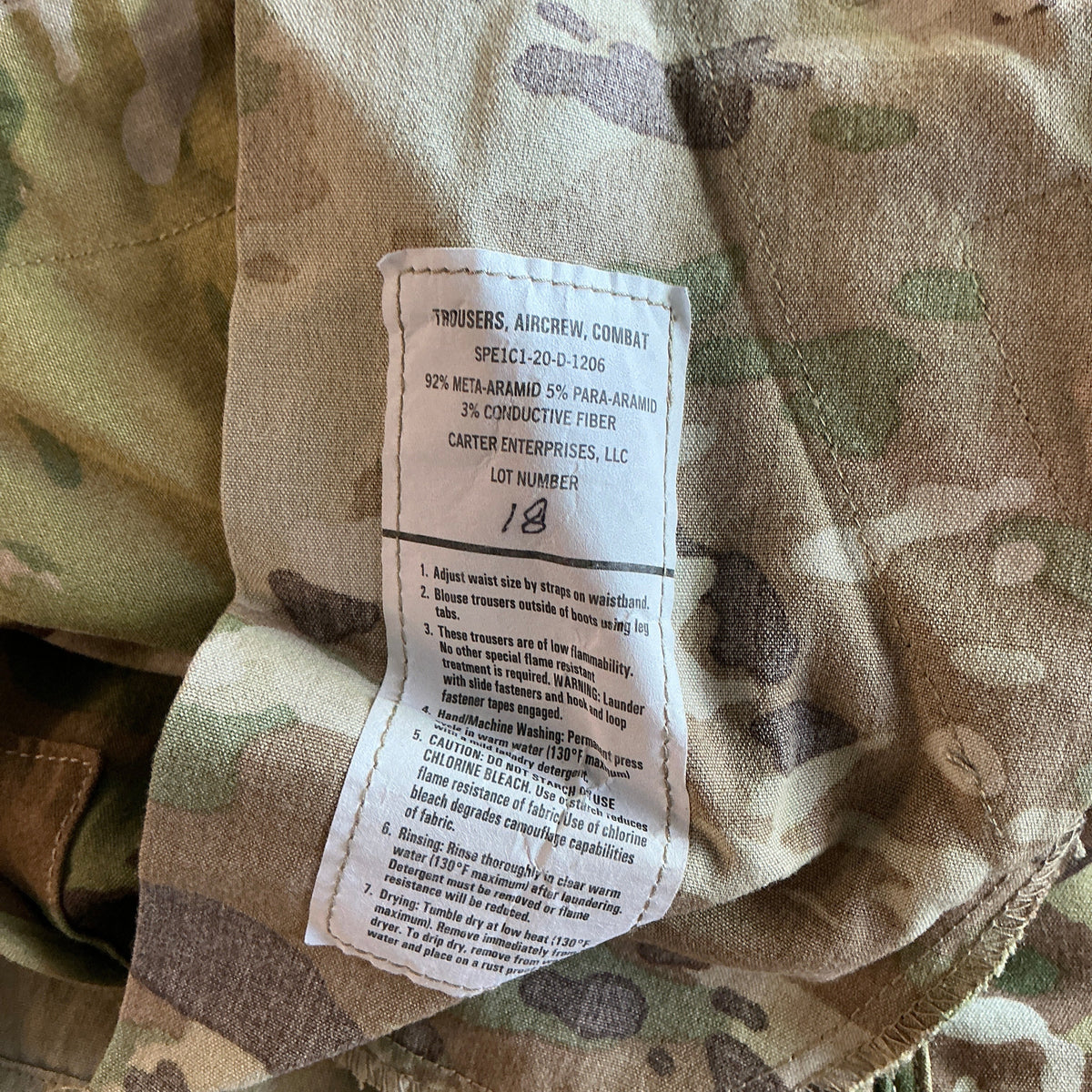 US Army Airforce Aircrew A2CU Combat Trouser Nomex FR Einsatzhose flie