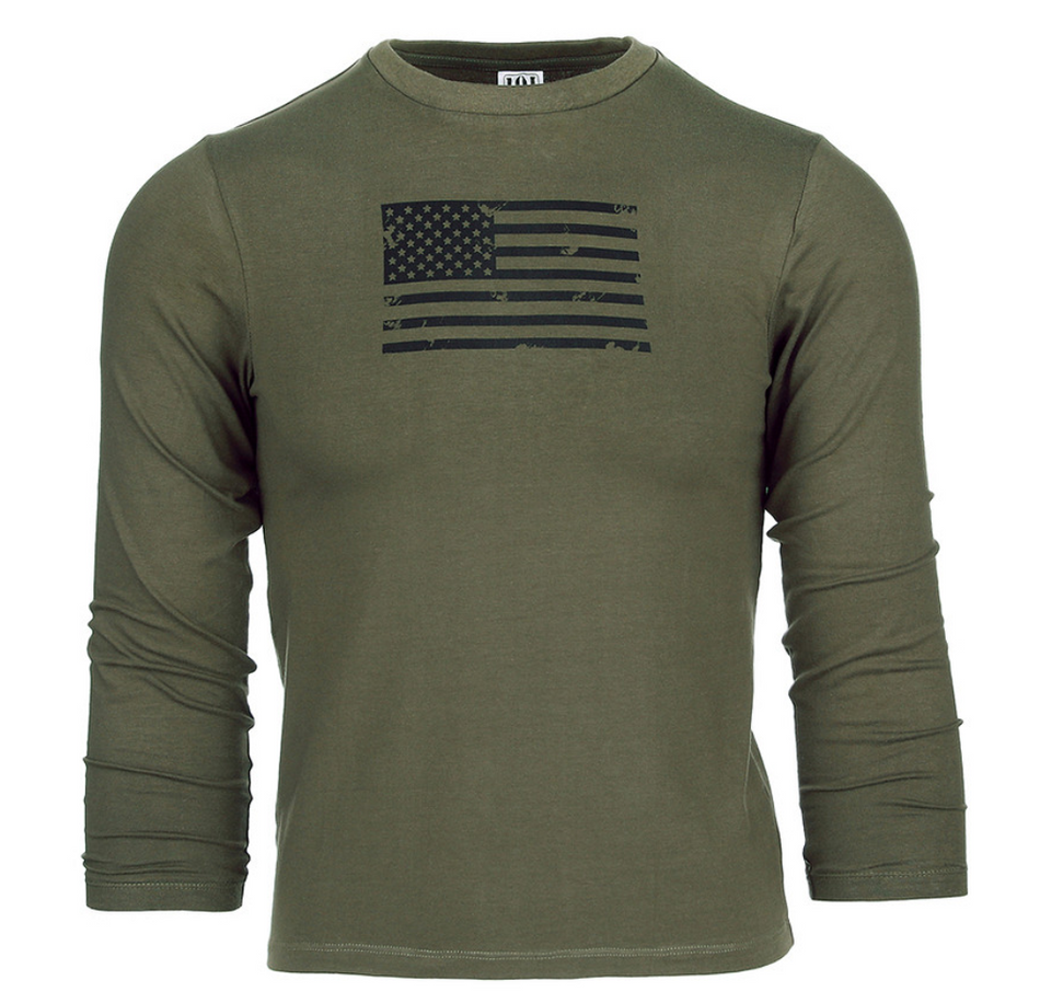 101 Inc  Kinder T-Shirt USA lange Ärmel grün