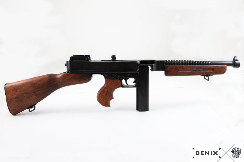 DENIX - M1 Thompson Maschinengewehr mit Stangenmagazin, Tommy Gun