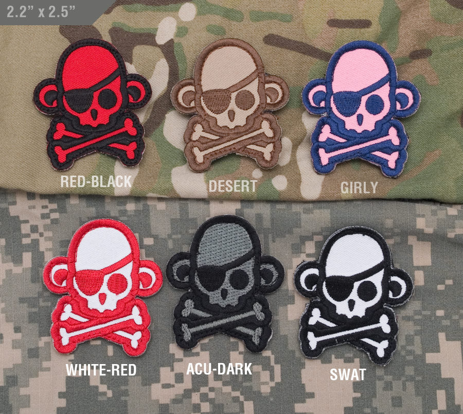 Mil-Spec Monkey Stoff Patch Skullmonkey - Pirate