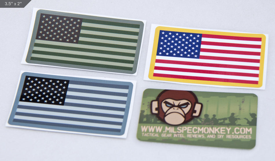Mil-Spec Monkey US Flag REV Decal Sticker