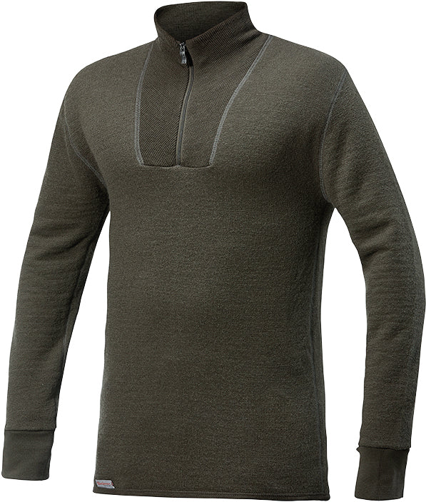 Woolpower Einsatzrolli mit Reißverschluß Zip Turtleneck 200 Pine Green