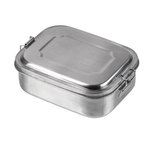 Mil-Tec Lunchbox Stainless Steel 16x13x6,2cm