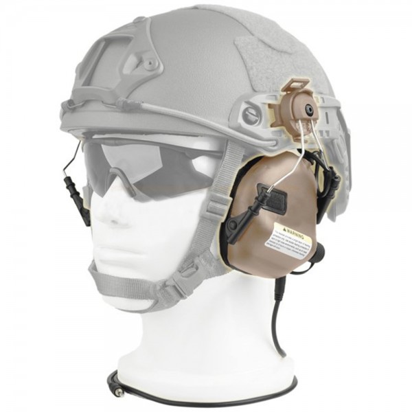 Earmor M31H Hearing Protection Ear-Muff Helmet Version - Coyote Tan